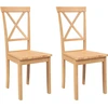 Image de vidaXL Chaises de salle à manger 2 pcs. Bois massif d'hévéa