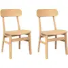 Image de vidaXL Chaises de salle à manger 2 pcs. Bois massif d'hévéa