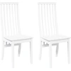 Image de vidaXL Chaises de salle à manger 2 pcs. Blanc Bois massif Hévéa