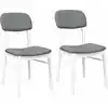 Image de vidaXL Chaises de salle à manger avec coussins 2 pcs. Blanc Bois massif Hévéa