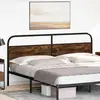 Image de vidaXL Tête de lit de rechange Chêne fumé 180 cm Acier et bois composite