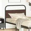 Image de vidaXL Tête de lit de rechange aspect chêne brun 90 cm acier et bois composite