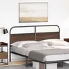 Image de vidaXL Tête de lit de rechange aspect chêne brun 160 cm acier et bois composite