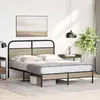 Image de vidaXL Cadre de lit sans matelas 120x190 cm Chêne fumé Bois composite
