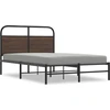 Image de vidaXL Cadre de lit sans matelas 140x190 cm brun imitation chêne