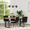Image de vidaXL Chaise de salle à manger 4 pcs. noir velours