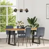 Image de vidaXL Chaises de salle à manger 4 pcs. Gris foncé velours