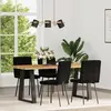 Image de vidaXL Chaise de salle à manger 4 pcs. noir velours