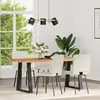 Image de vidaXL Chaises de salle à manger 4 pcs. Crème velours