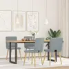 Image de vidaXL Chaises de salle à manger 4 pcs. Tissu gris clair