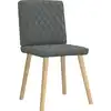 Image de vidaXL Chaises de salle à manger 4 pcs. Tissu gris foncé