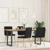 Image de vidaXL Chaise de salle à manger 4 pcs. tissu noir
