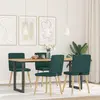 Image de vidaXL Chaises de salle à manger 4 pcs. Tissu vert foncé