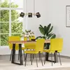 Image de vidaXL Chaises de salle à manger 4 pcs. Jaune velours