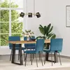 Image de vidaXL Chaises de salle à manger 4 pcs. Bleu velours