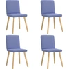 Image de vidaXL Chaises de salle à manger 4 pcs. Tissu bleu jean