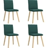 Image de vidaXL Chaises de salle à manger 4 pcs. Tissu vert foncé