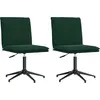 Image de vidaXL Chaise de salle à manger 2 pcs. Vert foncé velours