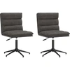 Image de vidaXL Chaise de salle à manger 2 pcs. noir similicuir
