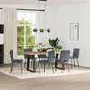 Image de vidaXL Chaises de salle à manger 6 pcs. Gris foncé velours