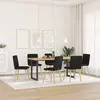 Image de vidaXL Chaise de salle à manger 6 pcs. tissu noir