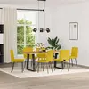 Image de vidaXL Chaises de salle à manger 6 pcs. Jaune velours