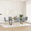 Image de vidaXL Chaises de salle à manger 6 pcs. Tissu gris clair
