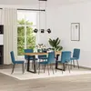 Image de vidaXL Chaises de salle à manger 6 pcs. Bleu velours