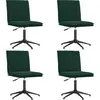 Image de vidaXL Chaises de salle à manger 4 pcs. Vert foncé velours