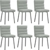 Image de vidaXL Chaises de salle à manger 6 pcs. Gris clair velours