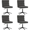 Image de vidaXL Chaise de salle à manger 4 pcs. noir similicuir