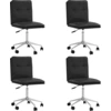 Image de vidaXL Chaise de salle à manger 4 pcs. noir similicuir