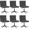 Image de vidaXL Chaises de salle à manger 6 pcs. noir similicuir