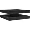 Image de vidaXL Table basse pivotante à 360 degrés noir aspect chêne 90x90x34,5 cm