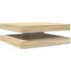 Image de vidaXL Table basse pivotante à 360 degrés Chêne Sonoma 90x90x34,5 cm