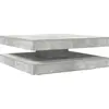 Image de vidaXL Table basse pivotante à 360 degrés gris béton 90x90x34,5 cm