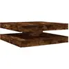 Image de vidaXL Table basse pivotante à 360 degrés Chêne fumé 90x90x34,5 cm