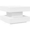Image de vidaXL Table basse pivotante à 360 degrés Blanc 50x50x34,5 cm
