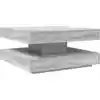 Image de vidaXL Table basse pivotante à 360 degrés Gris Sonoma 70x70x34,5 cm