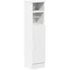 Image de vidaXL Armoire de salle de bain avec porte-rouleau blanc 20,5x22x90 cm