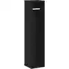 Image de vidaXL Armoire de salle de bain avec porte-rouleau Noir 20,5x20x90 cm