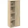 Image de vidaXL Armoire de salle de bain avec support à roulettes Chêne Sonoma 39x22x90 cm