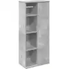 Image de vidaXL Armoire de salle de bain avec support à roulettes gris béton 39x22x90 cm