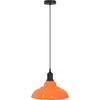 Image de vidaXL Suspension Réglable en hauteur E27 Orange Brillant Ø31cm Métal