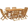 Image de vidaXL Ensemble de jardin 7 pièces 180x90x75 cm bois massif acacia