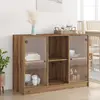 Image de vidaXL Sideboard Chêne Artisan 102x37x75,5 cm Matériau dérivé du bois