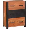 Image de vidaXL Buffet 3 pièces marron 110 x 30 x 75 cm bois massif acacia