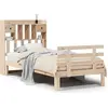 Image de vidaXL Lit en bois massif avec étagère sans matelas 90x190 cm pin