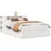 Image de vidaXL Lit en bois massif sans matelas Blanc 140x190 cm pin