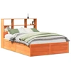 Image de vidaXL Lit en bois massif sans matelas pin brun cireux 150x200 cm